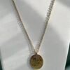 collier dorée en acier inoxydable, modèle qamar